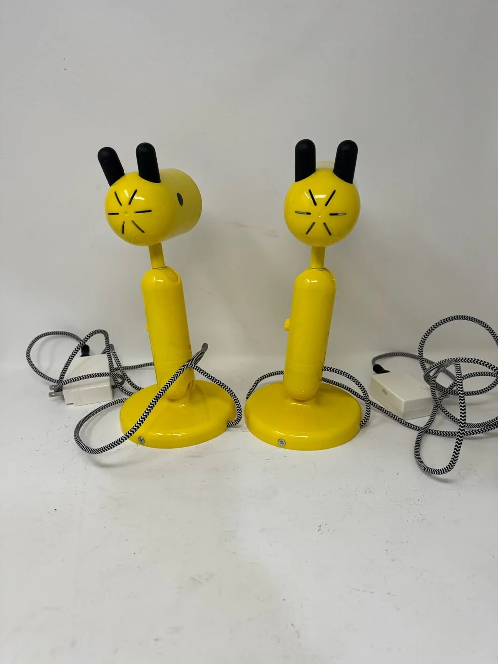 Vintage IKEA, yellow giraffe lamps set of 2 KRUX designed by Monica Mulder